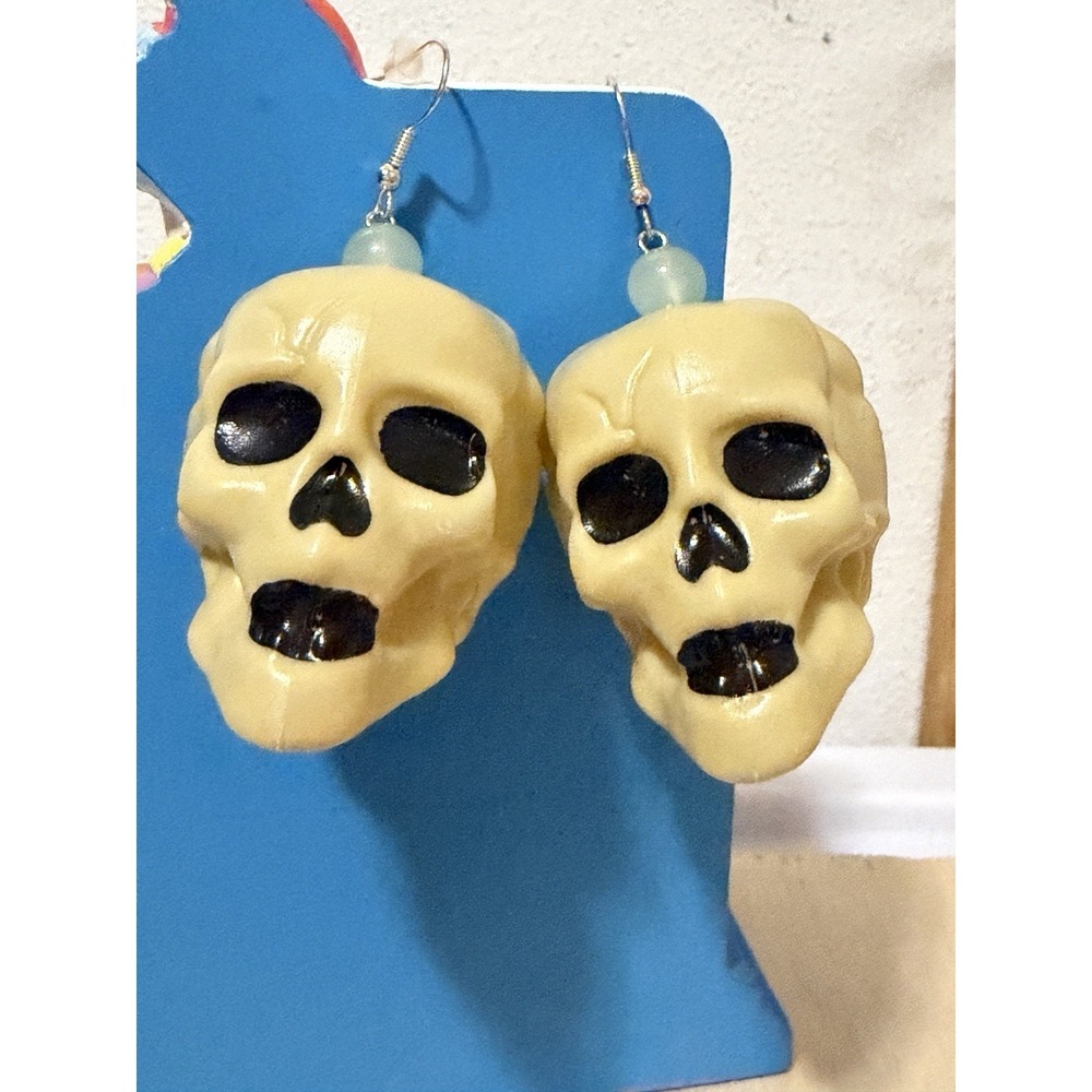 Skull Earrings Upcycled Sterling